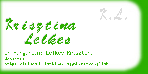 krisztina lelkes business card